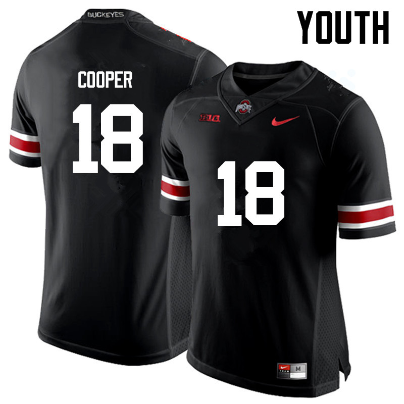 Youth Ohio State Buckeyes #18 Jonathan Cooper College Football Jerseys Game-Black